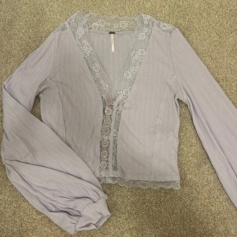 Free People Lacey Long-Sleeve Top